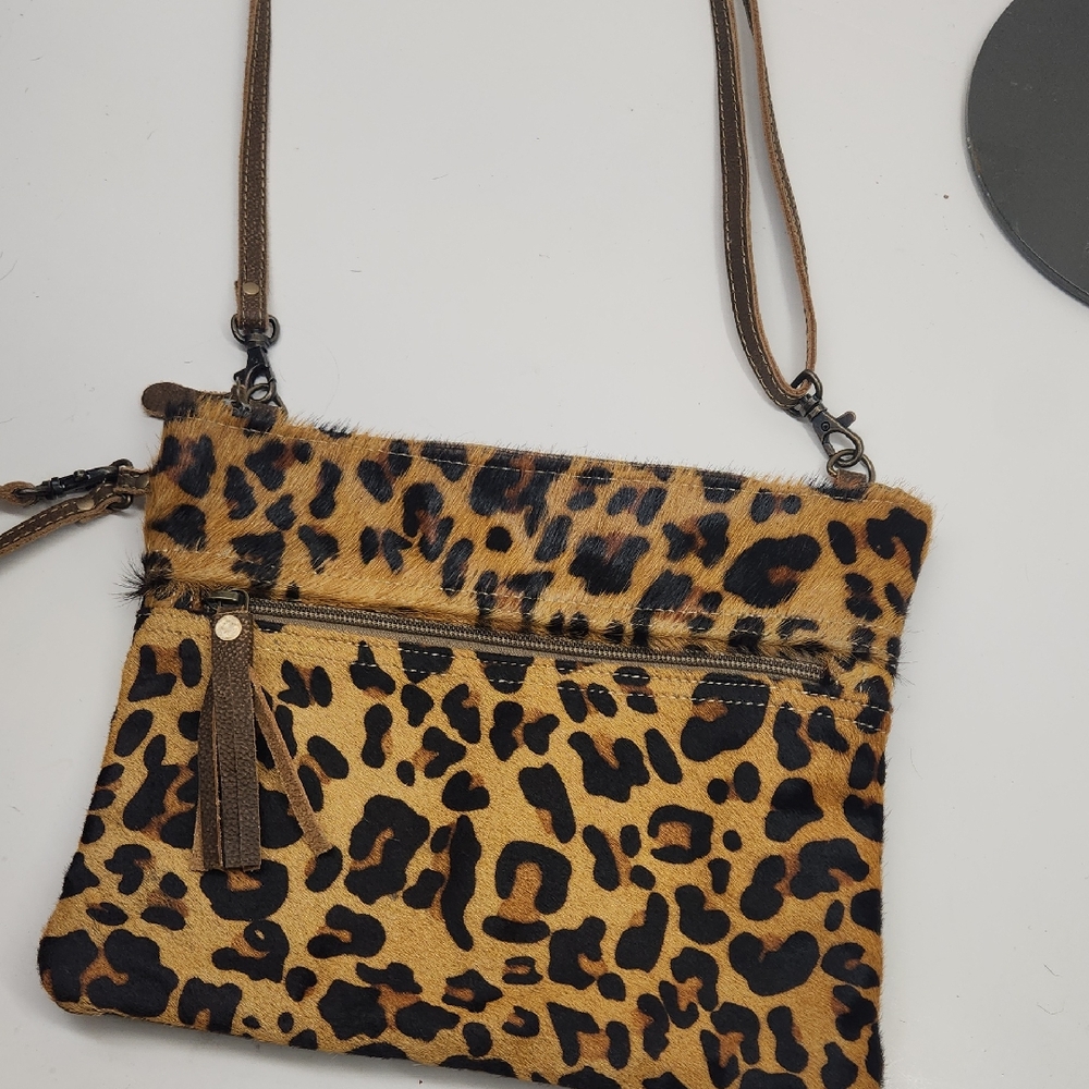 Myra Bag Leopard Print Crossbody - Brown & Black